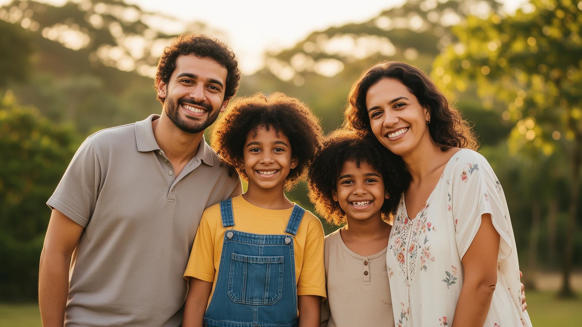 Família protegida pela AAVB Proteção Veicular